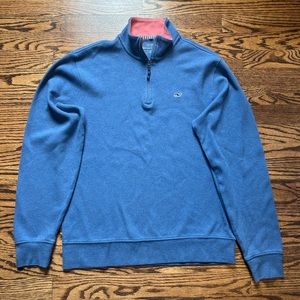 Vineyard Vines Blue Quarter Zip Sweater